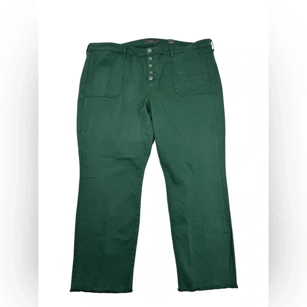 Torrid Hi Rise Straight Leg Green Cargo Jeans NWT